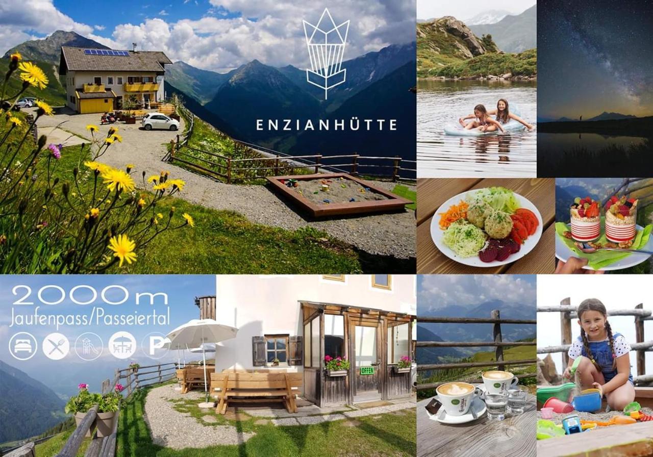 Enzianhuette Berggasthaus San Leonardo in Passiria Exterior foto